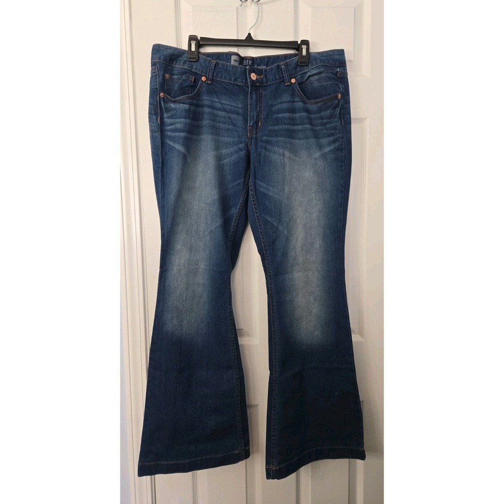 Massimo Womans Denim Flare Jeans Size 18 5 Pockets